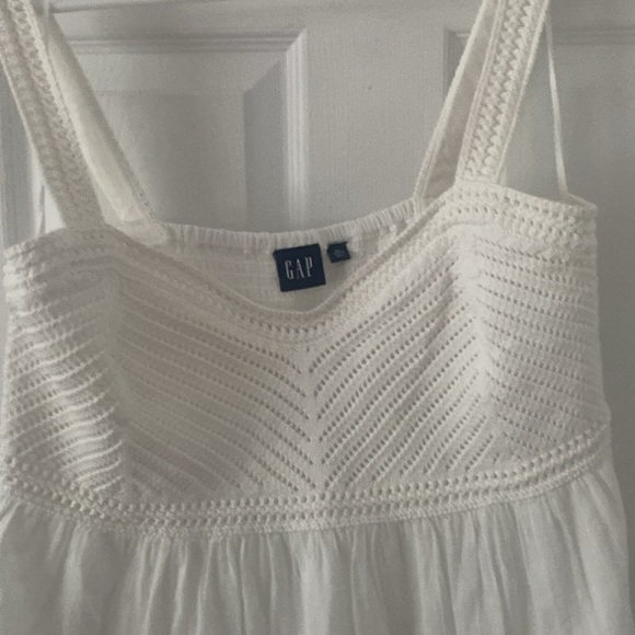 NWT Gap cotton sundress. White. Lined. Elastic in back PTP 20 in & stretches. XL - Picture 4 of 12